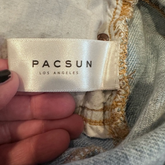 PacSun WOMENS Blue Jean MOM Shorts High-Waisted 26 - Picture 8 of 11